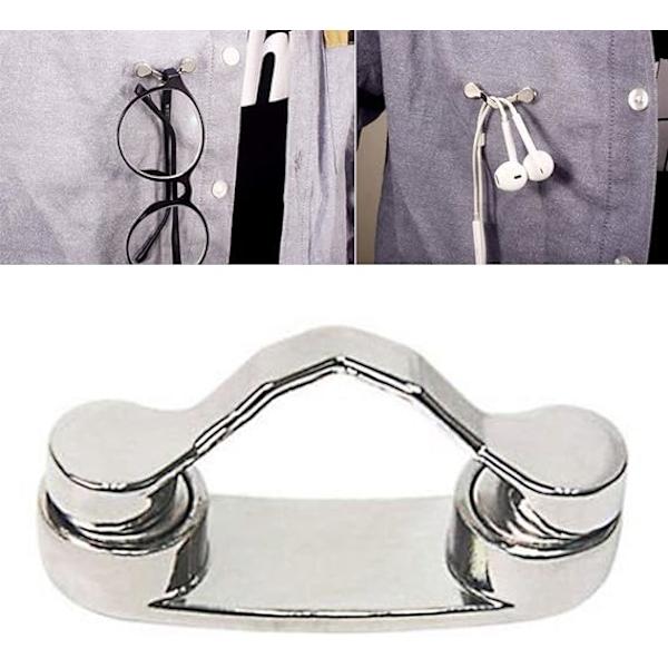 2 stk magnetiske brilleklips - rustfritt stål