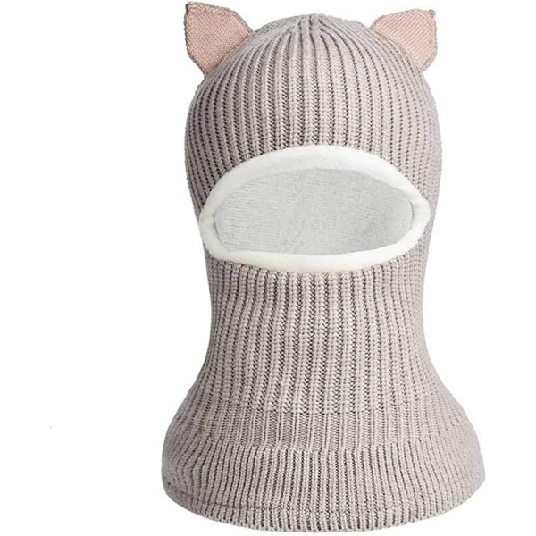 Baby Flicka Pojkar Vinter Varma Halsduk Sjal Mössa Stickad Söt Ansikte C
