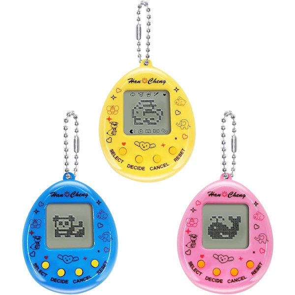 Virtuelle kæledyr legetøj 3PCS Digital Pet Game Console Håndholdt maskine