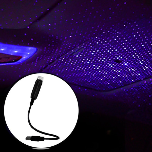 Auton laser-tähtikupolilamppu USB-tunnelmalamppu Auton tähtikupoli D