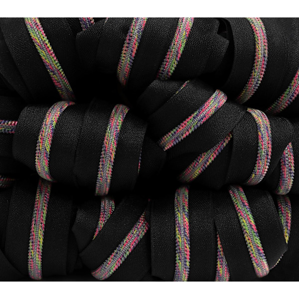2-pack 80 cm avtagbara spiralblixtlås - iriserande nylonnät
