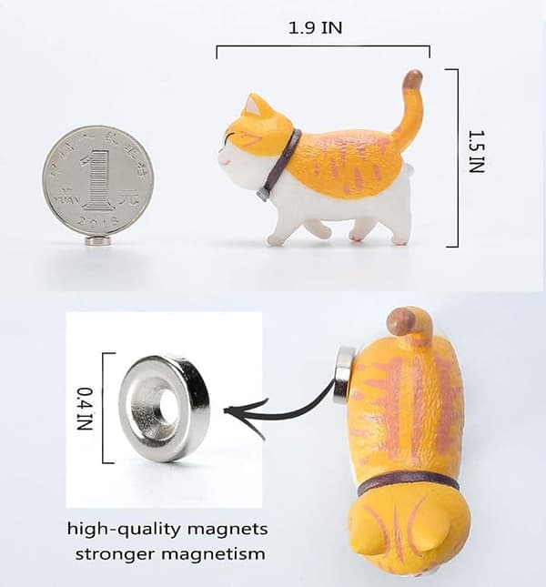 9 stk. kattekøleskabsmagneter søde køleskabsmagneter, køkken D
