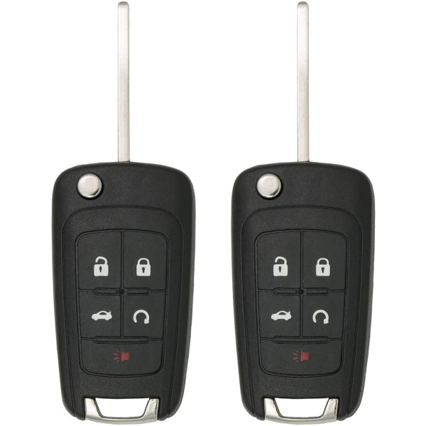 For 5-knappers Chevrolet fjernkontroll bilnøkkel 433mhz ID46 Chip (