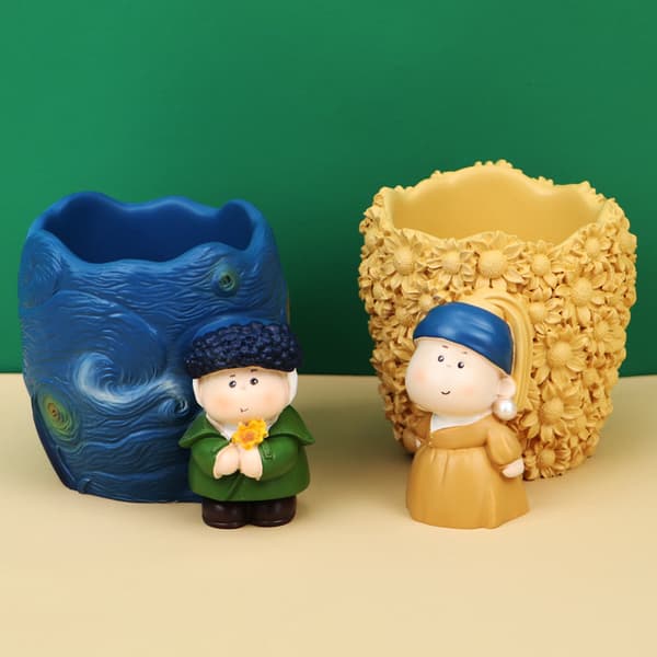 Konstnärs pennhållare Van Gogh prydnad hem vardagsrum sovrum