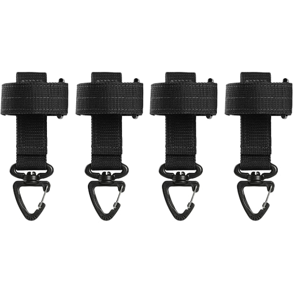 4pcs-Nylon Webbing with Keychain Carabiner Tactical Belt Buckle