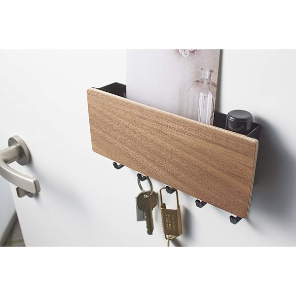 1 Kotipidike Magneettinen Seinäjärjestäjä Koukut ja Lokero Teräs + W
