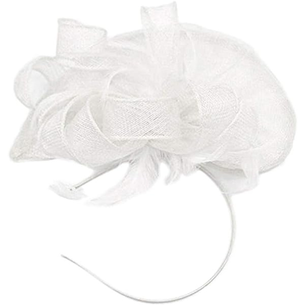 Elegant Dame Fascinator Hat Brude Fjer Hårklemme Royal Ascot