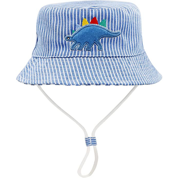 Børne Solhat(52CM), Baby Strand Cap Dreng Pige Fisker Hat, Cotto
