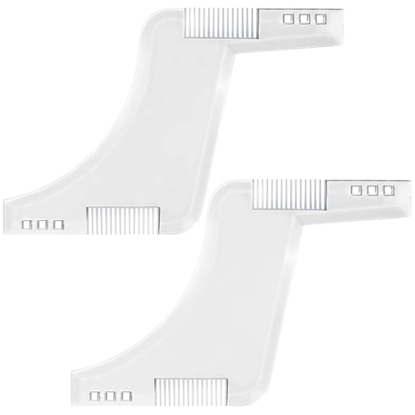 2-pack skäggkammar för styling och grooming (transparent), transparent stylingverktyg, av