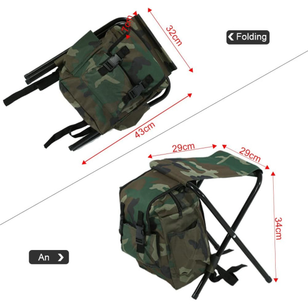 Taittuva tuoli Taittuva jakkara Reppu Vedenpitävä Ultralight Porta