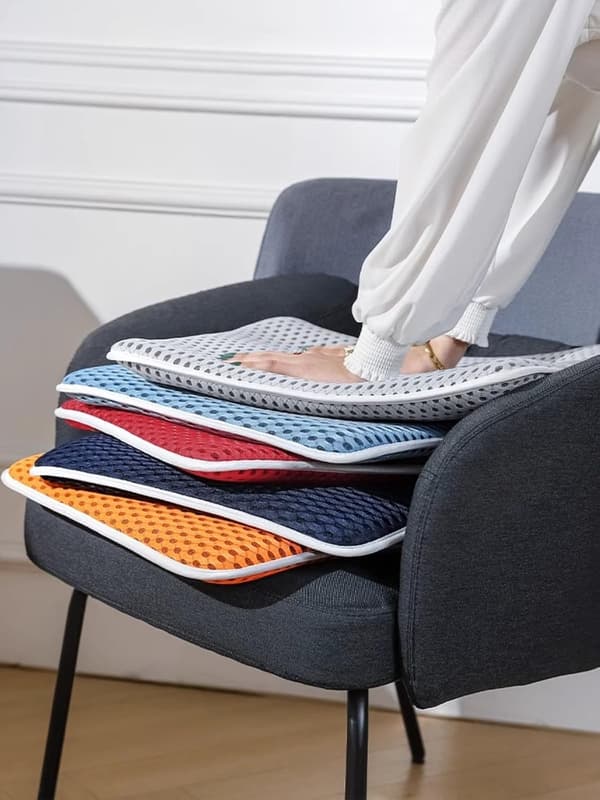 Setepute, memory foam, med stropper, sklisikker, kontorstolpute