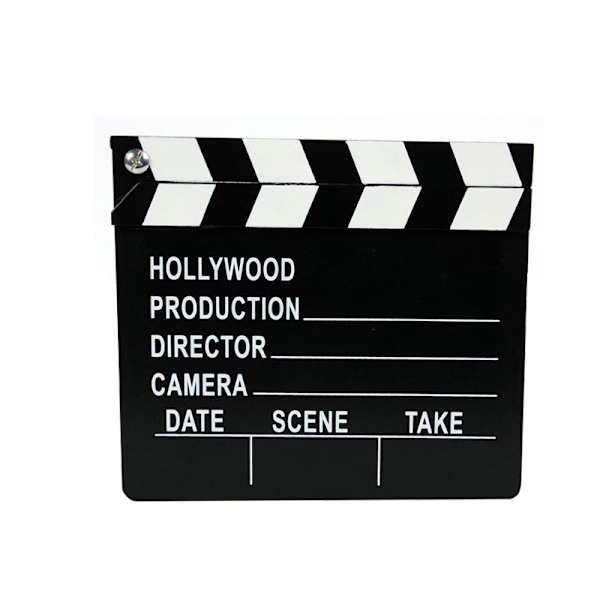 1 stk. Tre Hollywood-filmklapper i svart tre