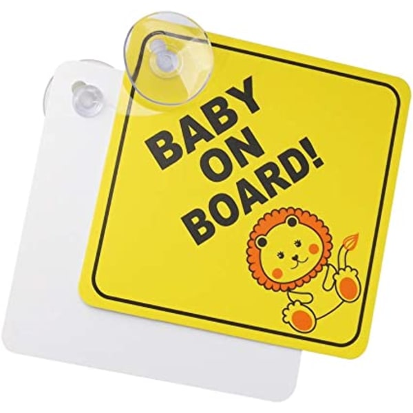 2 stk Baby On Board Bil Advarsel Baby On Board Bil Advarsel Klistremerke