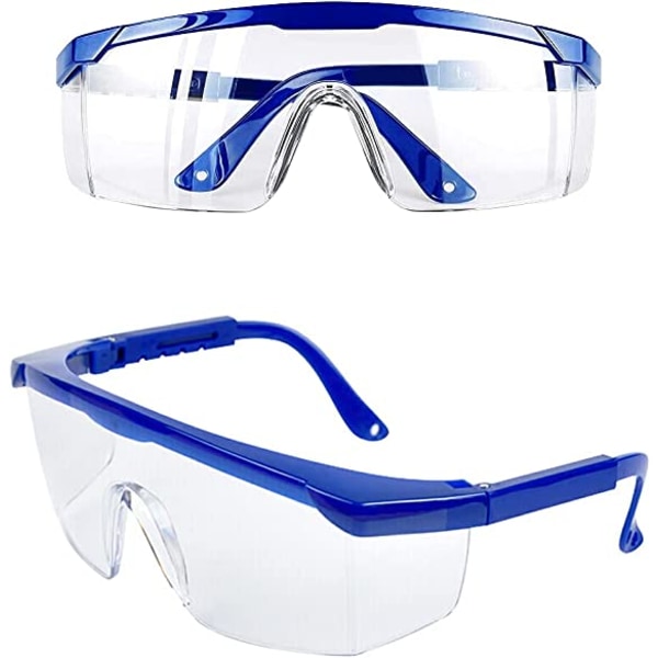 Safety Glasses,2 PCS Anti-fog Goggles Blue Frames UV Protection