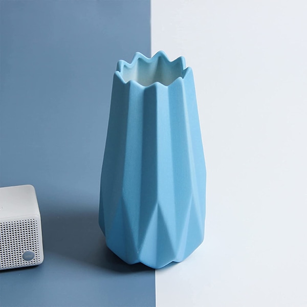 Keramisk vase Pampas gress vase Håndlaget geometrisk hvit gull