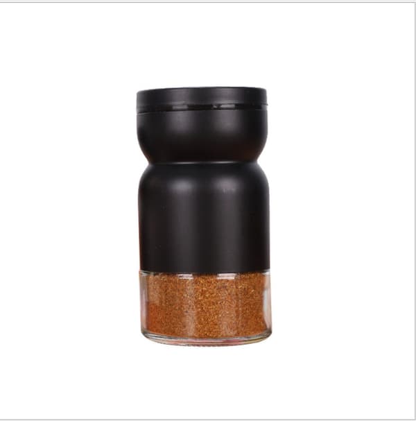 2-pack salt- och pepparkvarnset i glas med justerbar hällpip