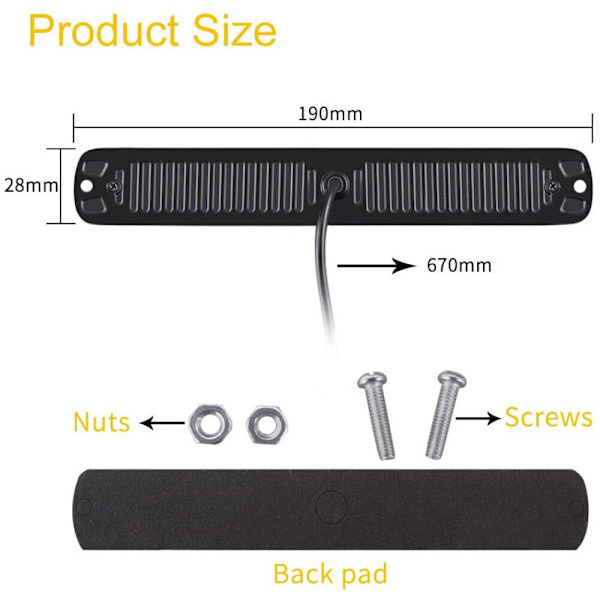 24LED Bil Lastbil Nød Advarsel Fare Blink Strobe Lys