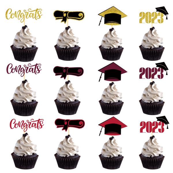 48 PCS graduation cake top Decoration cake top 2023 graduation D