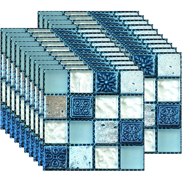 20 ST (10 x 10 cm / 4 x 4 tum) Kakeldekal, Självhäftande Tapetdekal Värmebeständig