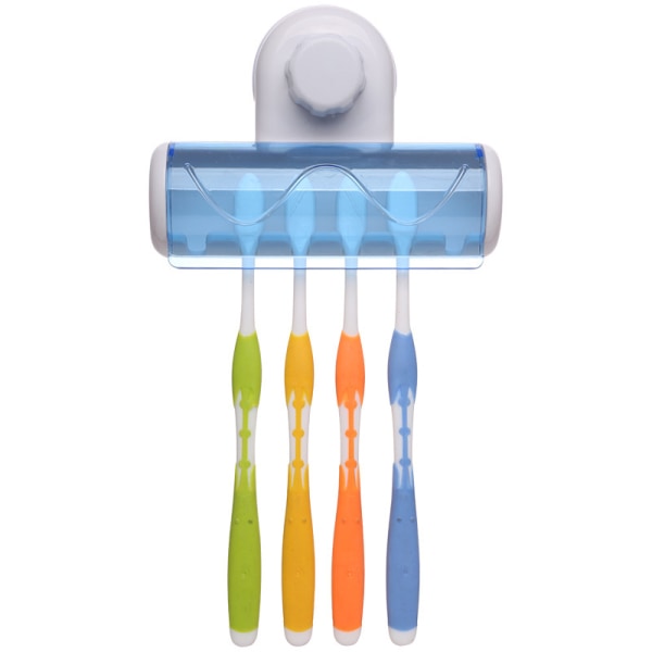 1 Tannbørstestativ Plast Sugekopp Tannbørsteholderhylle f