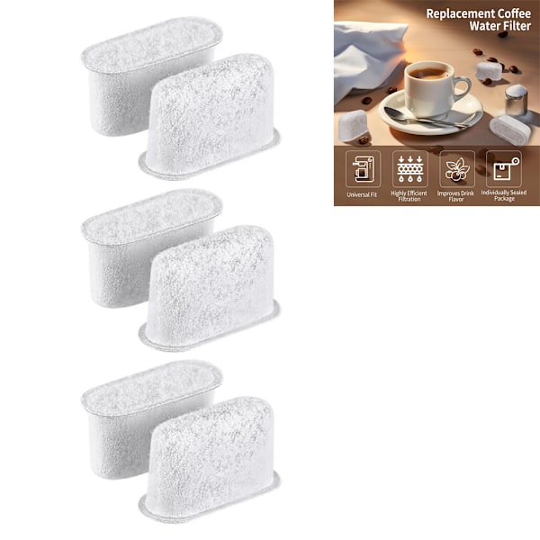 6 st Kaffefilterpåsar, filterpåsar för kaffemaskin, filter
