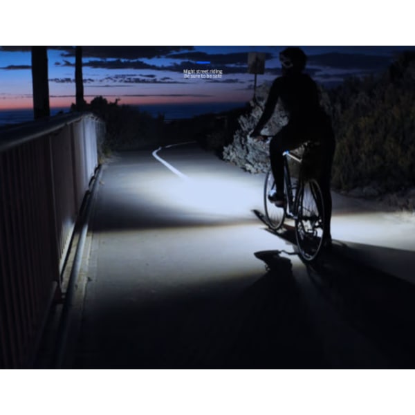 Blå genopladelige LED cykelbaglygter, cykelspeedometer