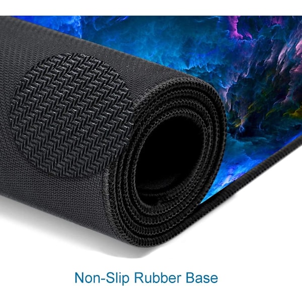 Spillmatte for Gaming, Stor Sklifri Gummi Bunn Musmatte, Tastatur Musmatte, Skrivebordspute med Sydd Kant, 31,5x11,8 tommer