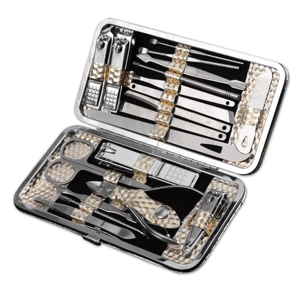 21stk/sæt Sort Rustfrit Stål Kit Manicure Sæt Pedicure Til