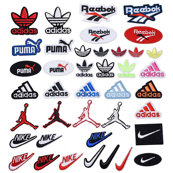 40 stycken datorbroderade broderilappar