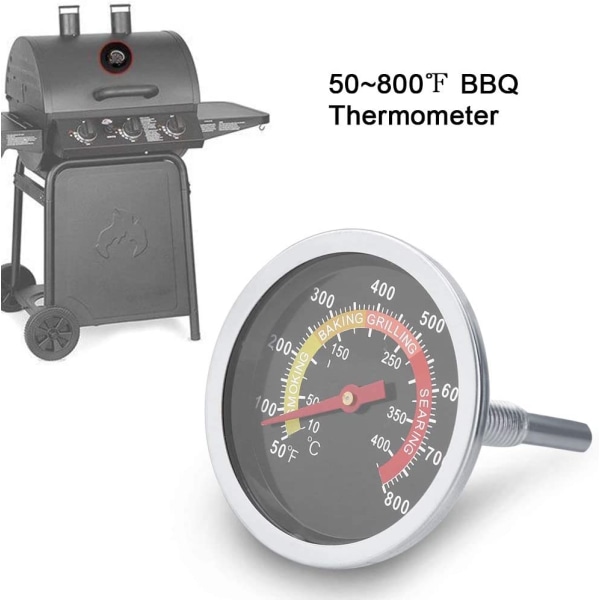 BBQ-termometer - 50~800℉ rustfritt stål temperaturmåler