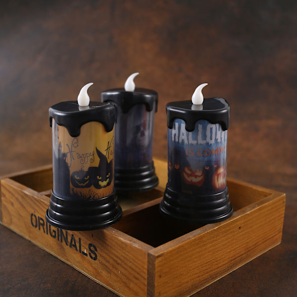Halloween Flammeløse Stearinlys, Halloween Led Flammeløse Stearinlys | Re