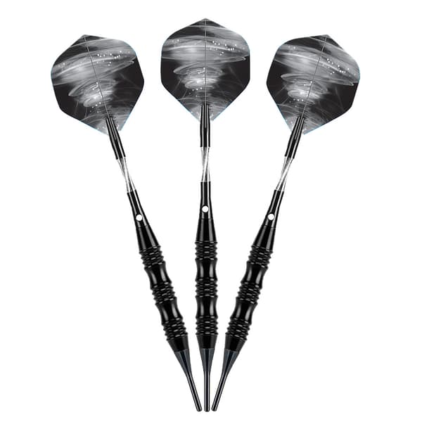 3 stk. plastikspids pile til 18 gram elektronisk dartboard (sort)