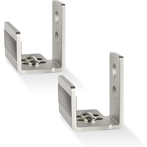 Svart, 2-pack nickel skjutdörr botten golvstyrning, U-form