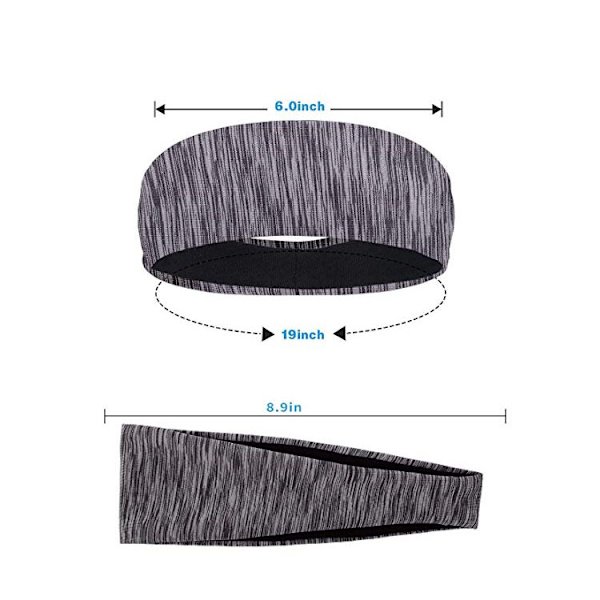 3-pack sportpannband för män och kvinnor - halkfri elastisk sportpannband för fitness, träning, löpning, cykling, yoga, basket, fotboll och tennis - halkfri elastisk pannband