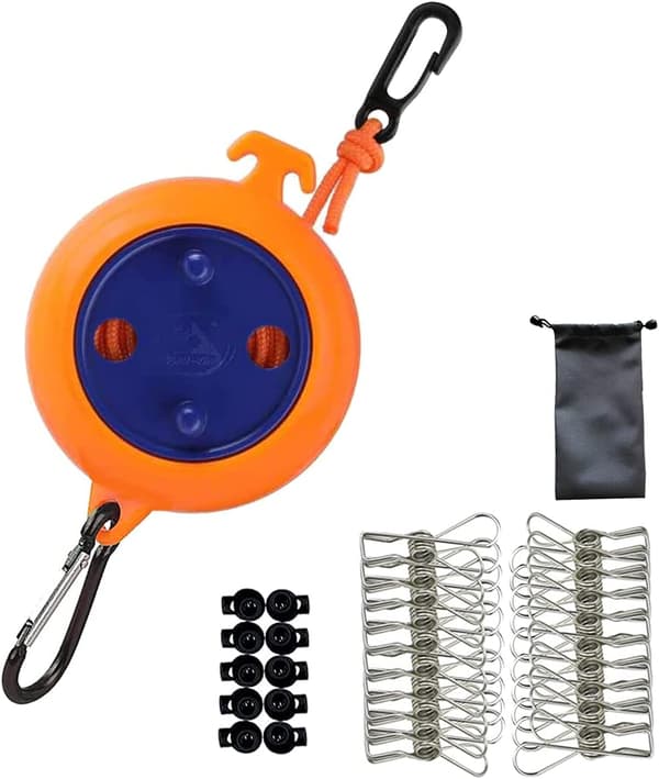 Retractable Clothesline for Camping, Portable Clothesline, Outdoo