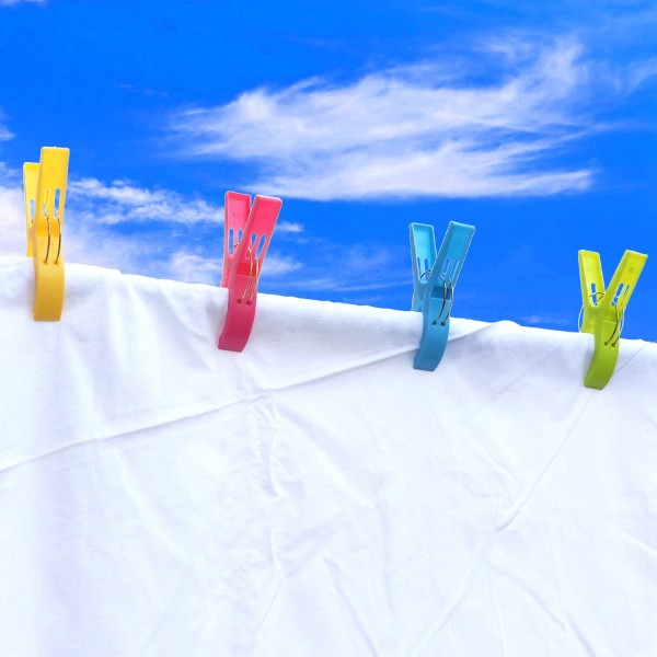 16-pack strandhandduksklämmor Stolklämmor Handdukshållare för Pool Chai