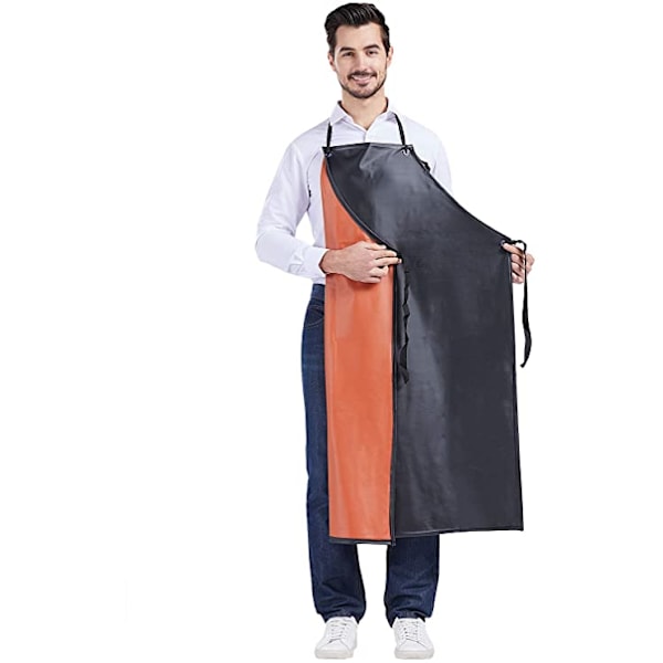 Smal arbetsförkläde PVC Lättvikt Vattentät Unisex Slakt