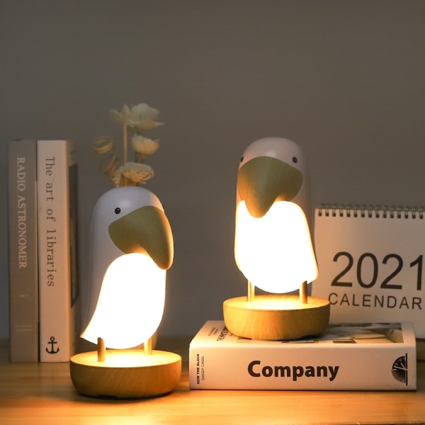 LED Toucan Bird Night Light Moderni pohjoismainen USB pöytälamppu Koti