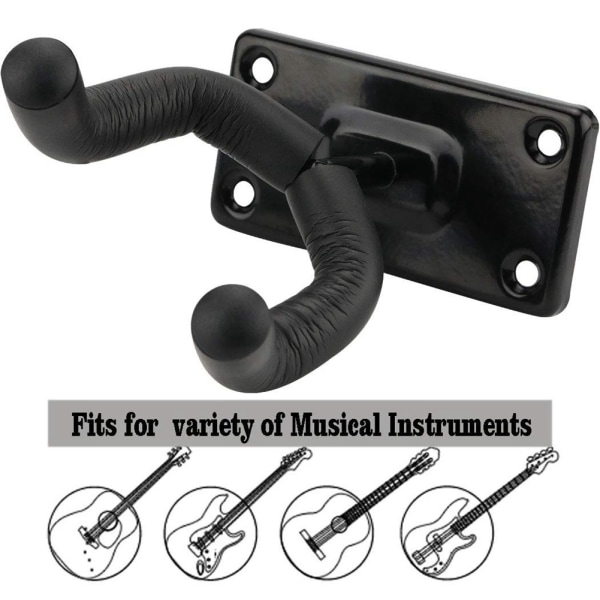2-pack gitarrhängare gitarrkrok gitarrhållare väggmontering