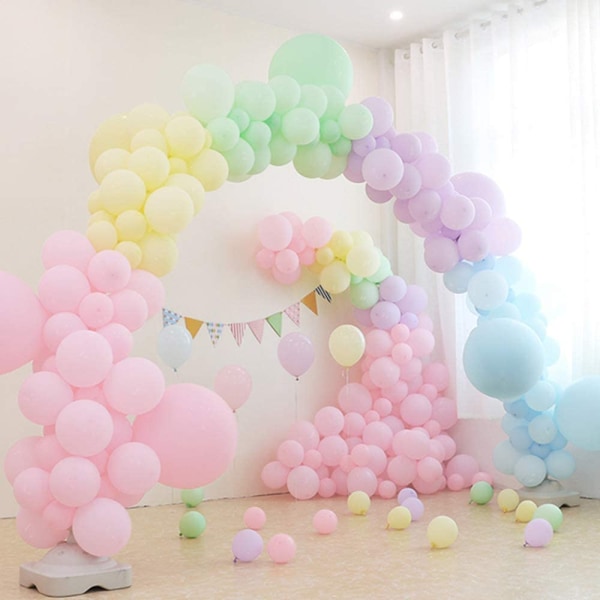 100 stk Flerfarget Pastellballong 10 Tommers Macaron Latex Ballo