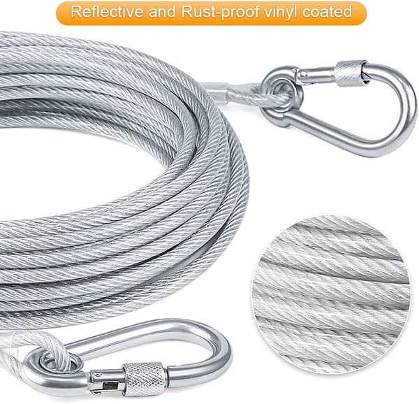 Hunde Bindekabel, 15M(49ft) Hunde Kabel Heavy Duty Bindekabel