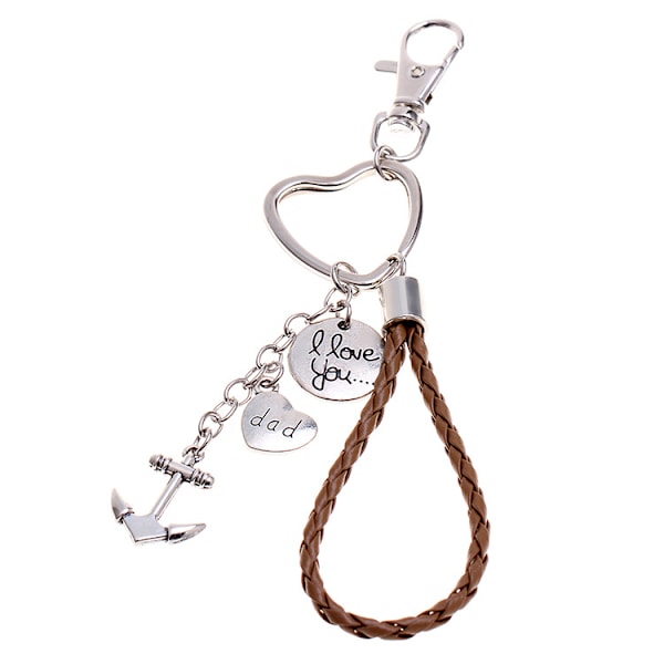 Isänpäivälahja avaimenperä I Love Dad Anchor Pendant Avainrengas Isä
