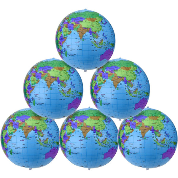 16 tommer oppustelig Globe Oppustelig Earth Globe Beach Ball Globe