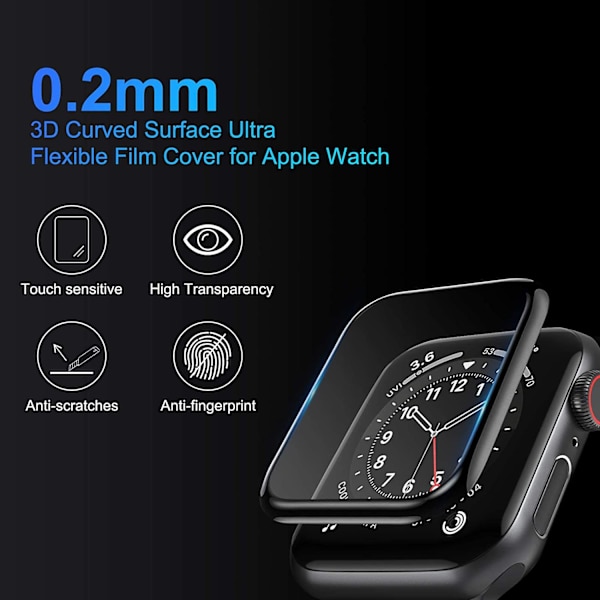 [3 Pack]Skärmskydd för Apple Watch Series 6/SE/5/4 44mm, 3