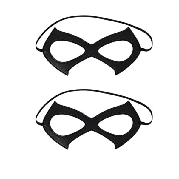 2 stk. fashion læder sort natklub maske maske exa