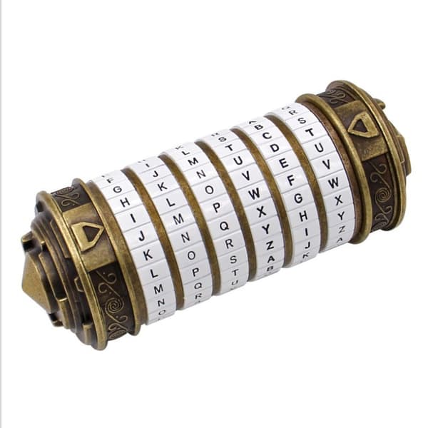 Cryptex Da Vinci-koden Mini Cryptex Lås Pusselboxar med Hemligt (Vit)