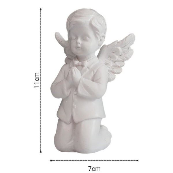 Angel Statue Art Decors Praying Cherub Resin (gutt)
