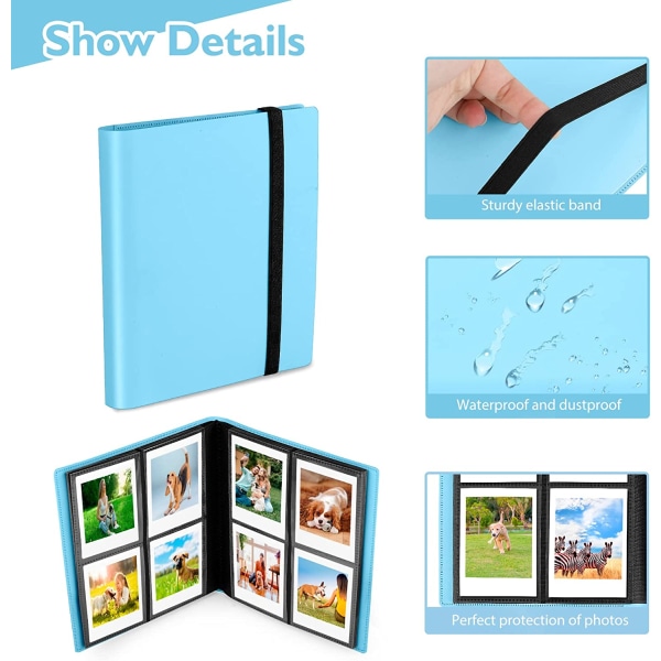 160 ark lommealbum til Fujifilm Instax Mini 70 7s 8 8+ 9 11