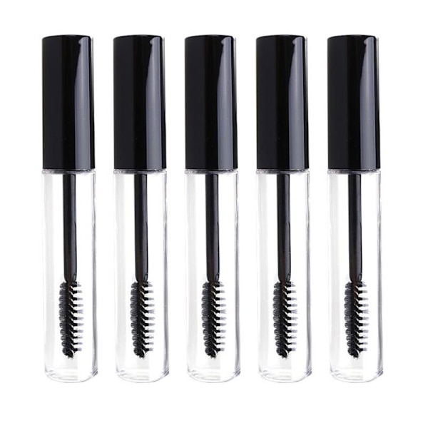 5 st 10 ml tomma mascarabehållare flaska tub tom kosmetisk olja mini klar