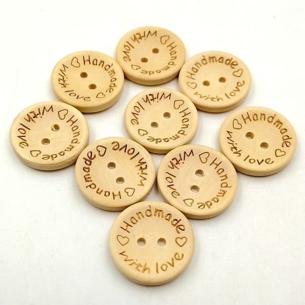 15mm hjerteformede treknapper 1 stk Runde treknapper fo